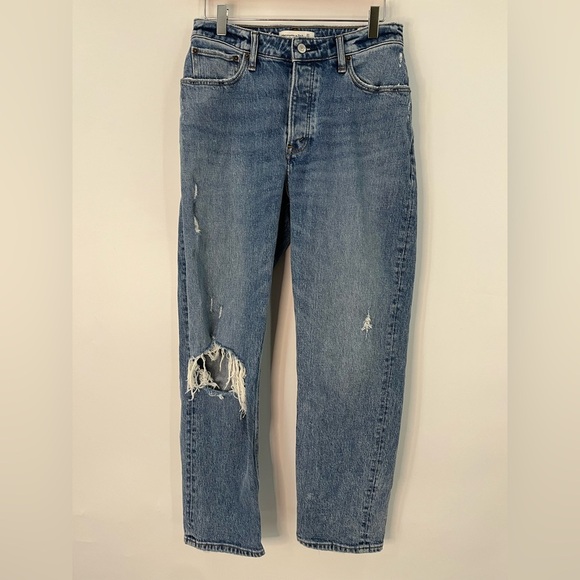 A&F 27/4s Dad Curve Love high rise Jeans Abercrombie & Fitch short the - Picture 3 of 11